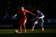 HUDDERSFIELD, ENGLAND - FEBRUARY 18: Jesus Navas of Manchester City in action during The Emirates FA Cup Fifth Round match between Huddersfield Town and Manchester City at John Smith's Stadium on February 18, 2017 in Huddersfield, England.  (Photo by Laurence Griffiths/Getty Images)